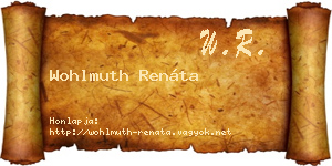Wohlmuth Renáta névjegykártya
