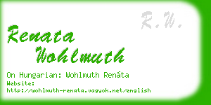 renata wohlmuth business card